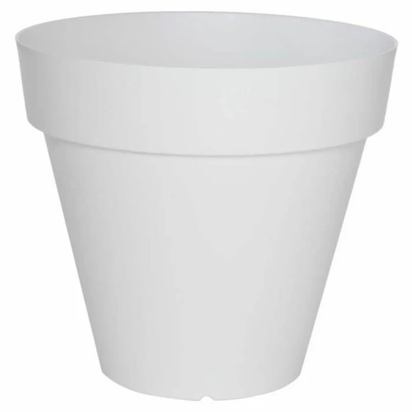 Maceta Riviera Blanco Plástico Cuadrada Ø 50 cm
