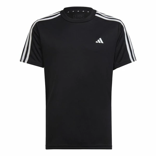 Camiseta de Manga Corta Niño Adidas Essentials 3S Negro