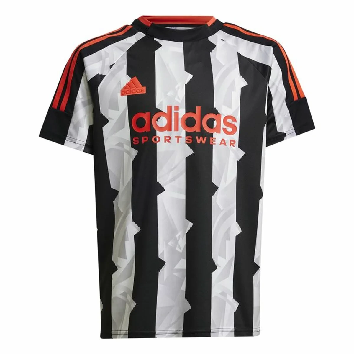 Camiseta de Manga Corta Niño Adidas Tiro Blanco Negro
