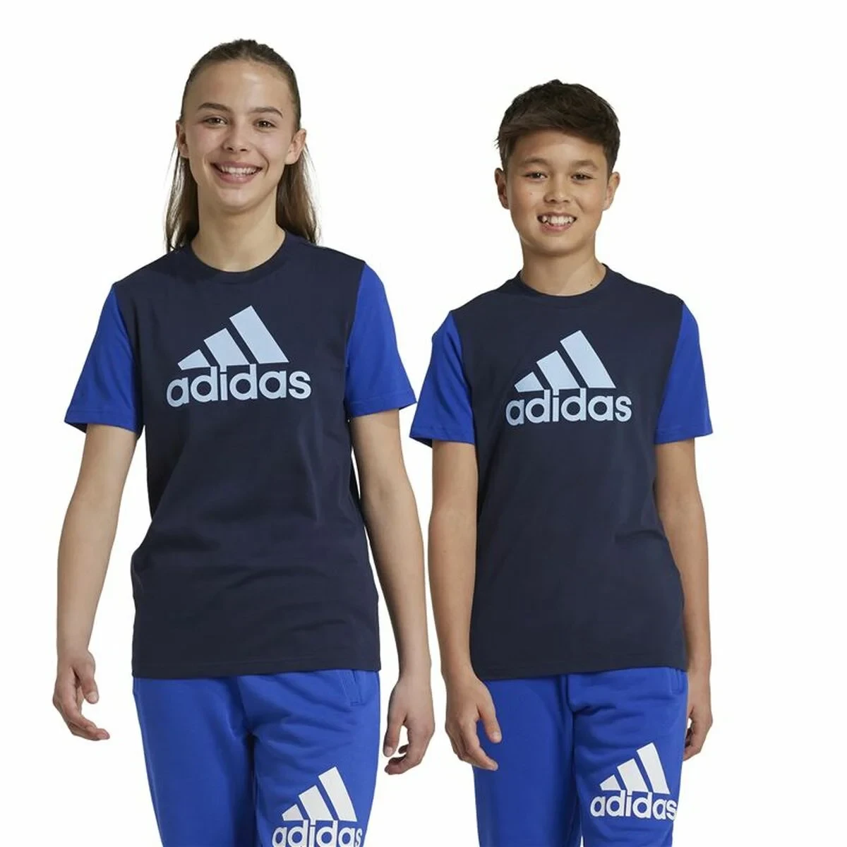 Camiseta de Manga Corta Niño Adidas Essentials Azul