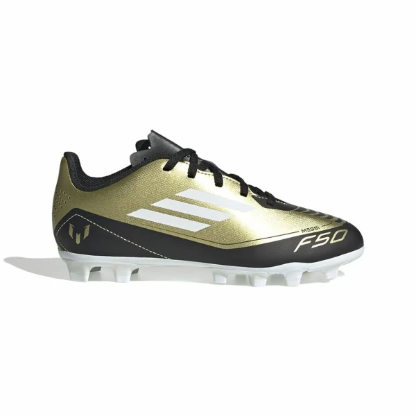Botas de Fútbol para Niños Adidas F50 Club Messi Blanco Dorado