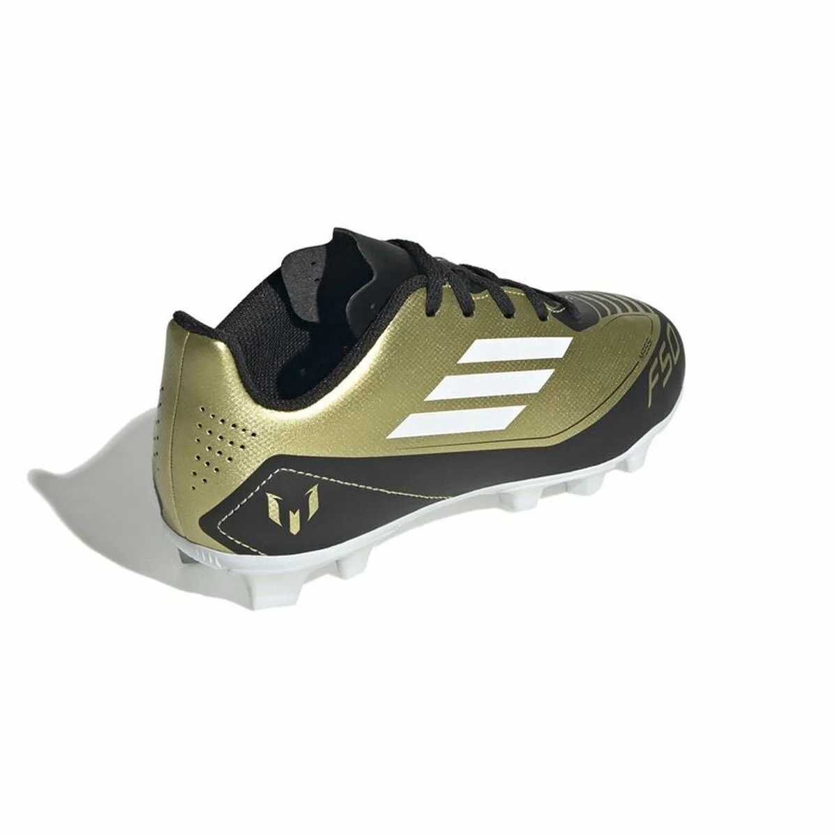 Botas de Fútbol para Niños Adidas F50 Club Messi Blanco Dorado