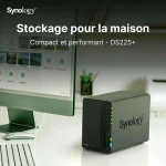 Almacenamiento en Red NAS Synology DS225+ Negro Intel Celeron Intel Celeron J4125