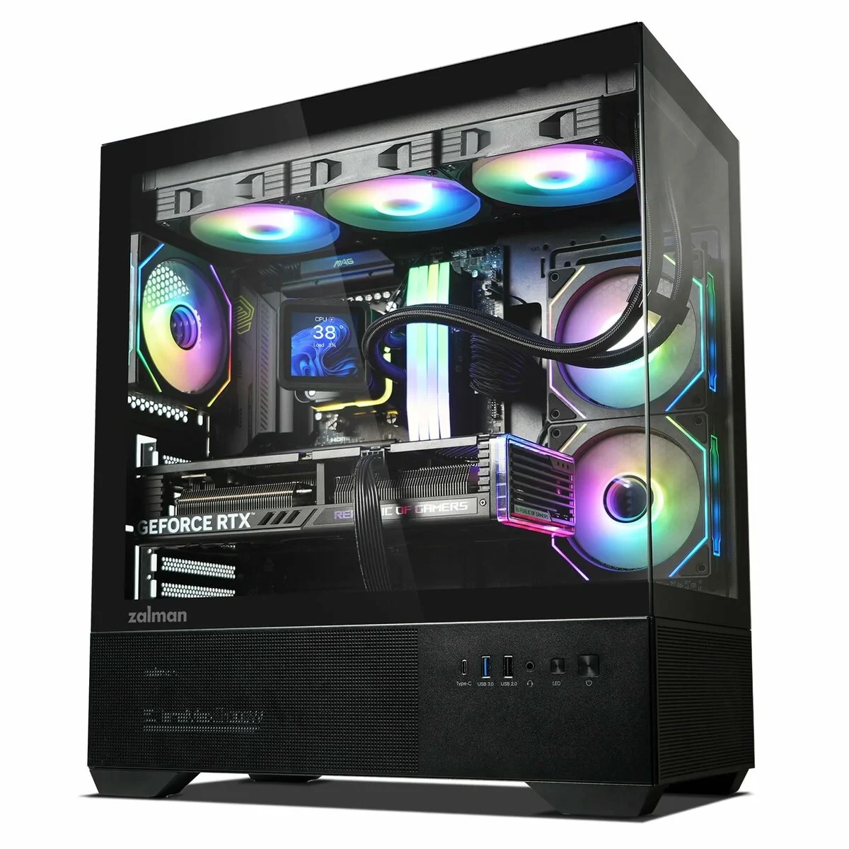 Caja Semitorre ATX Zalman CHRONIX Negro