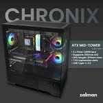 Caja Semitorre ATX Zalman CHRONIX Negro