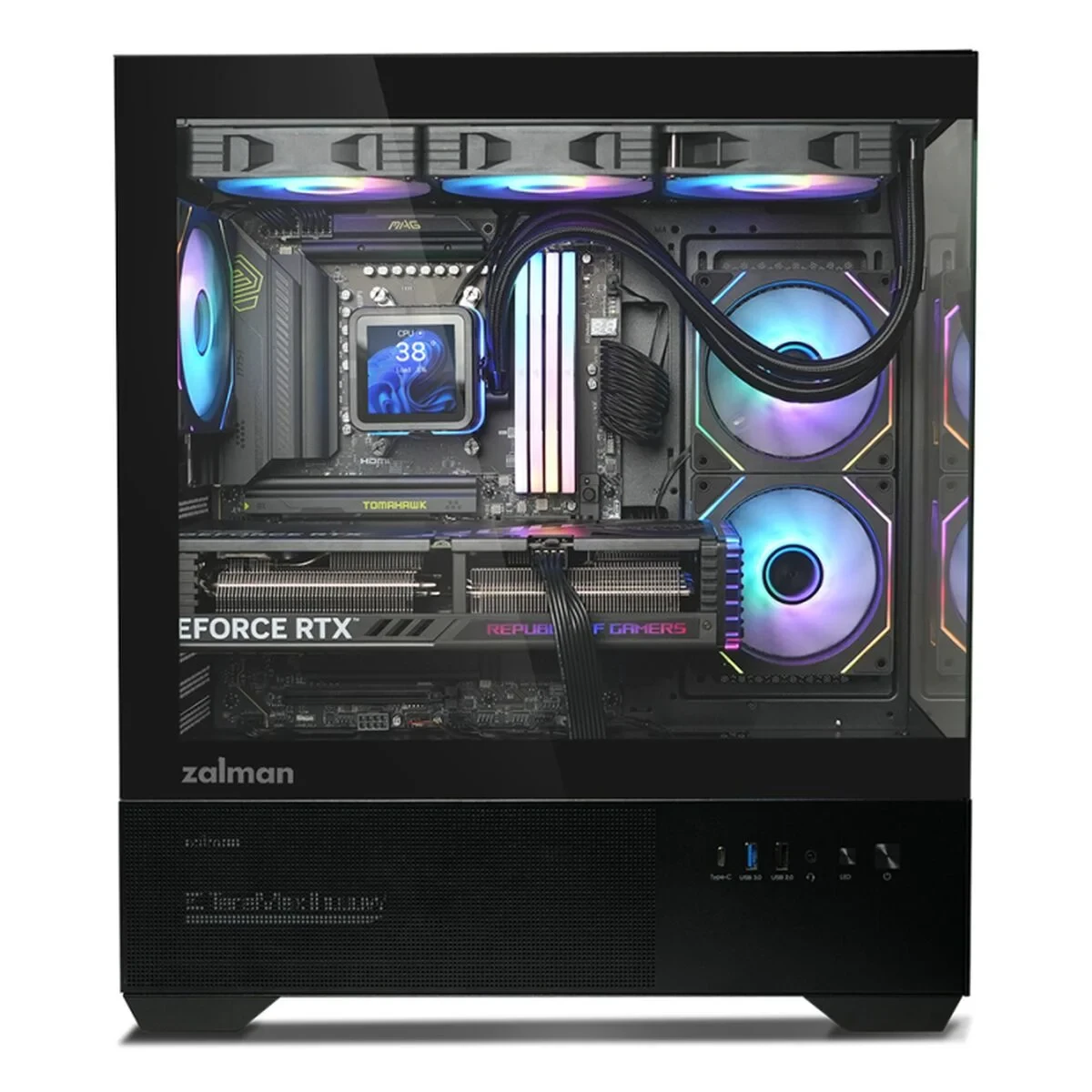 Caja Semitorre ATX Zalman CHRONIX Negro