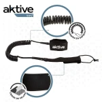 Leash Aktive Negro 20 cm Espiral Paddle Surf