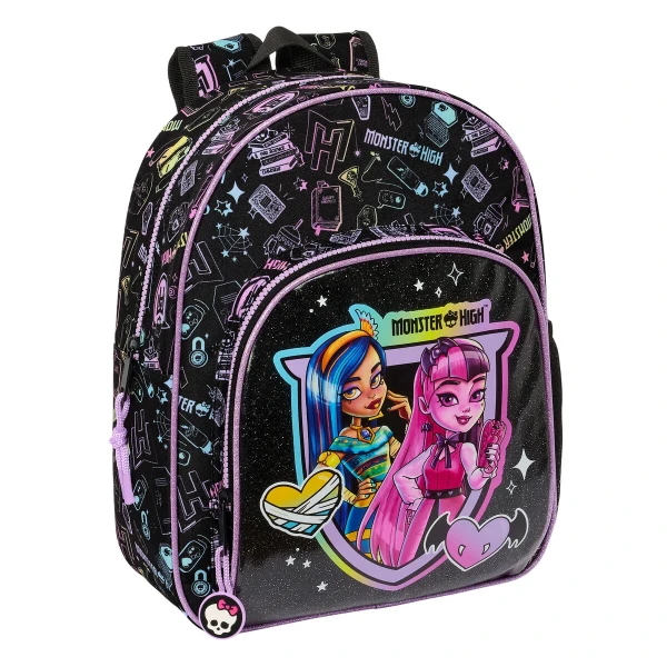 Mochila Infantil Monster High Negro 28 x 34 x 10 cm