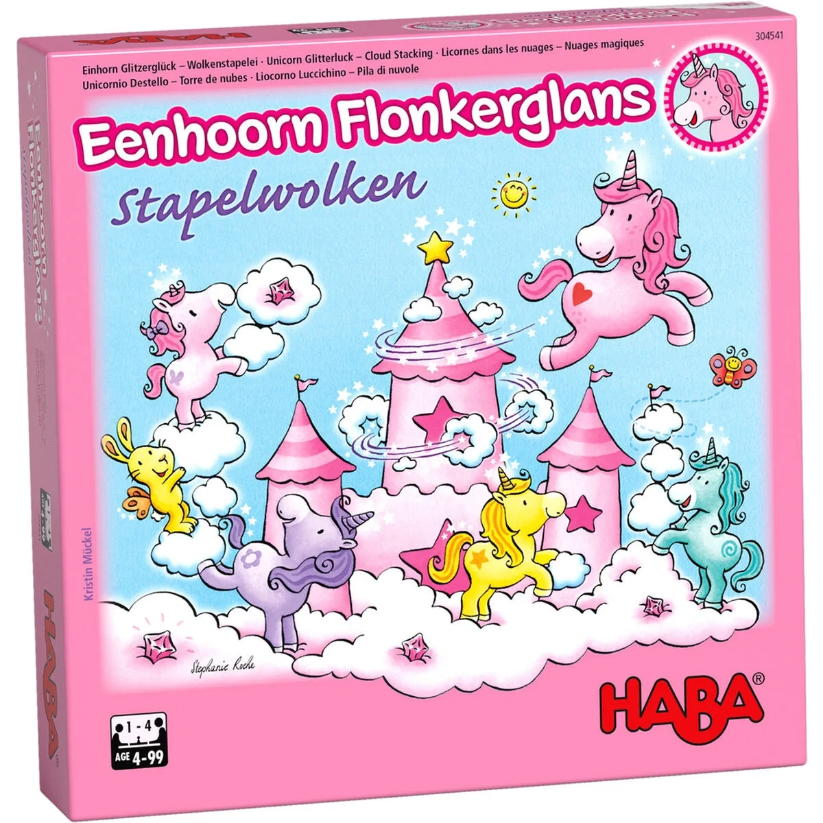 Juego de Mesa HABA Unicorn Glitterluck Cloud Stacking