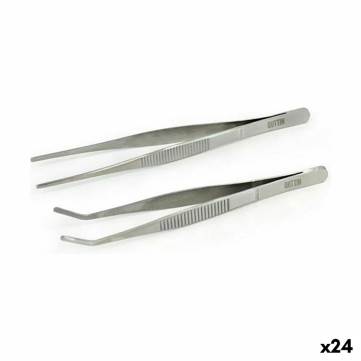 Pinzas de Cocina Quttin Acero Inoxidable 30 cm 2 Piezas (24 Unidades)