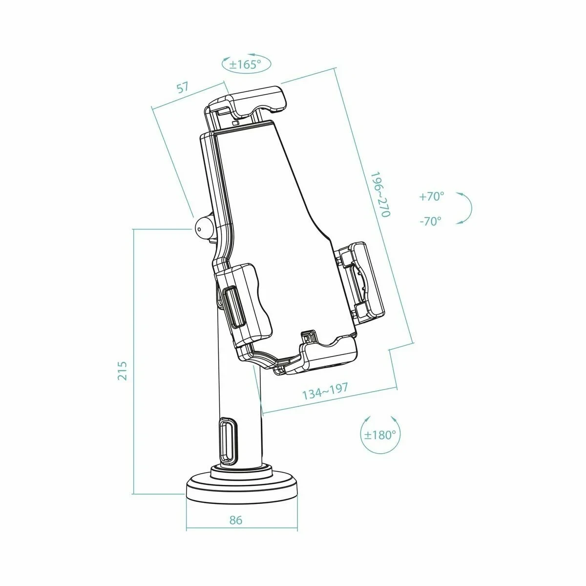 Soporte para móviles TooQ TQTDS0812