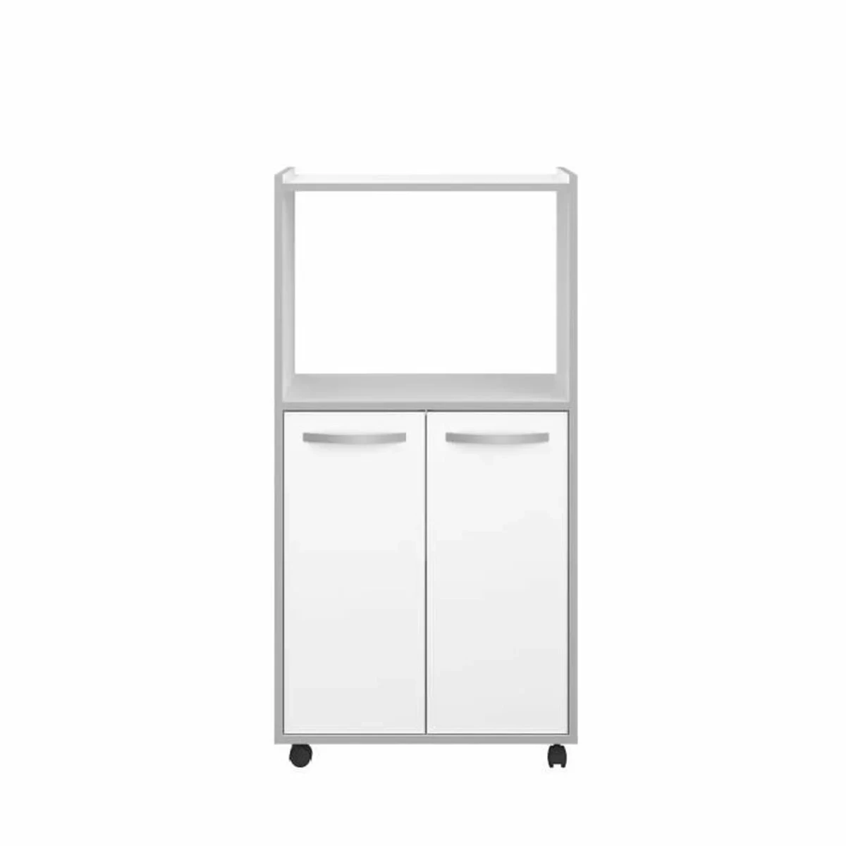 Mueble Auxiliar Gris Melamina Cromado 60 x 43 x 118 cm