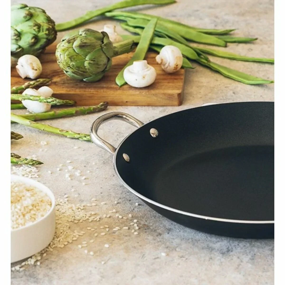 Paellera Monix Resistent Plus M371630 Negro Acero Inoxidable Aluminio Ø 30 cm