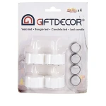 Set de Velas Gift Decor Blanco 4 x 4 x 3,7 cm 13,5 x 17 x 4 cm LED (12 Unidades)