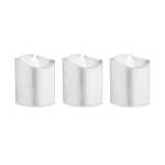 Set de Velas Gift Decor Plateado Plata 18 x 14 x 4 cm 3,7 x 3,7 x 5 cm LED (12 Unidades)