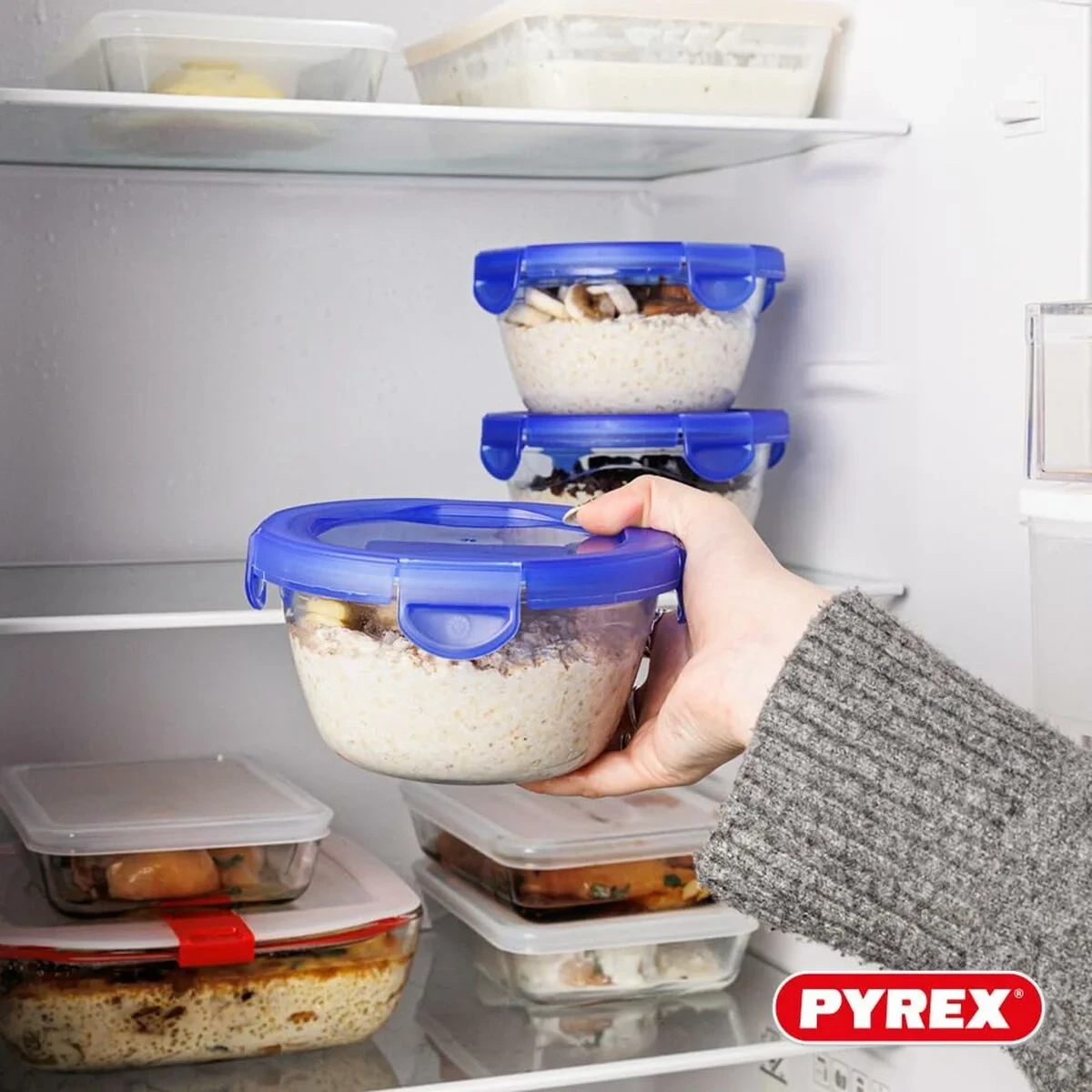 Set de Fiambreras Pyrex Cook & Go Azul Transparente