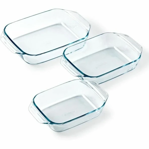 Set de Fuentes para Horno Pyrex Transparente 3 Piezas