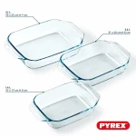Set de Fuentes para Horno Pyrex Transparente 3 Piezas