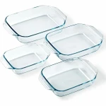 Set de Fuentes para Horno Pyrex Transparente 4 Piezas