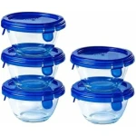Set de Fiambreras Pyrex Transparente 5 Piezas