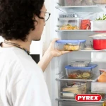 Set de Fiambreras Pyrex Azul Transparente 800 ml 3 Piezas