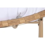 Mecedora Home ESPRIT Blanco Marrón Acero 108 x 108 x 80 cm