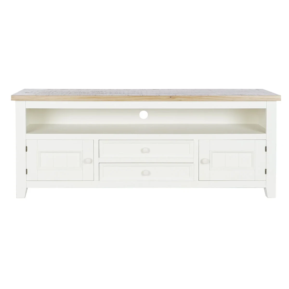 Mueble de TV DKD Home Decor Beige Natural Madera de Paulonia 134,5 x 35 x 55 cm