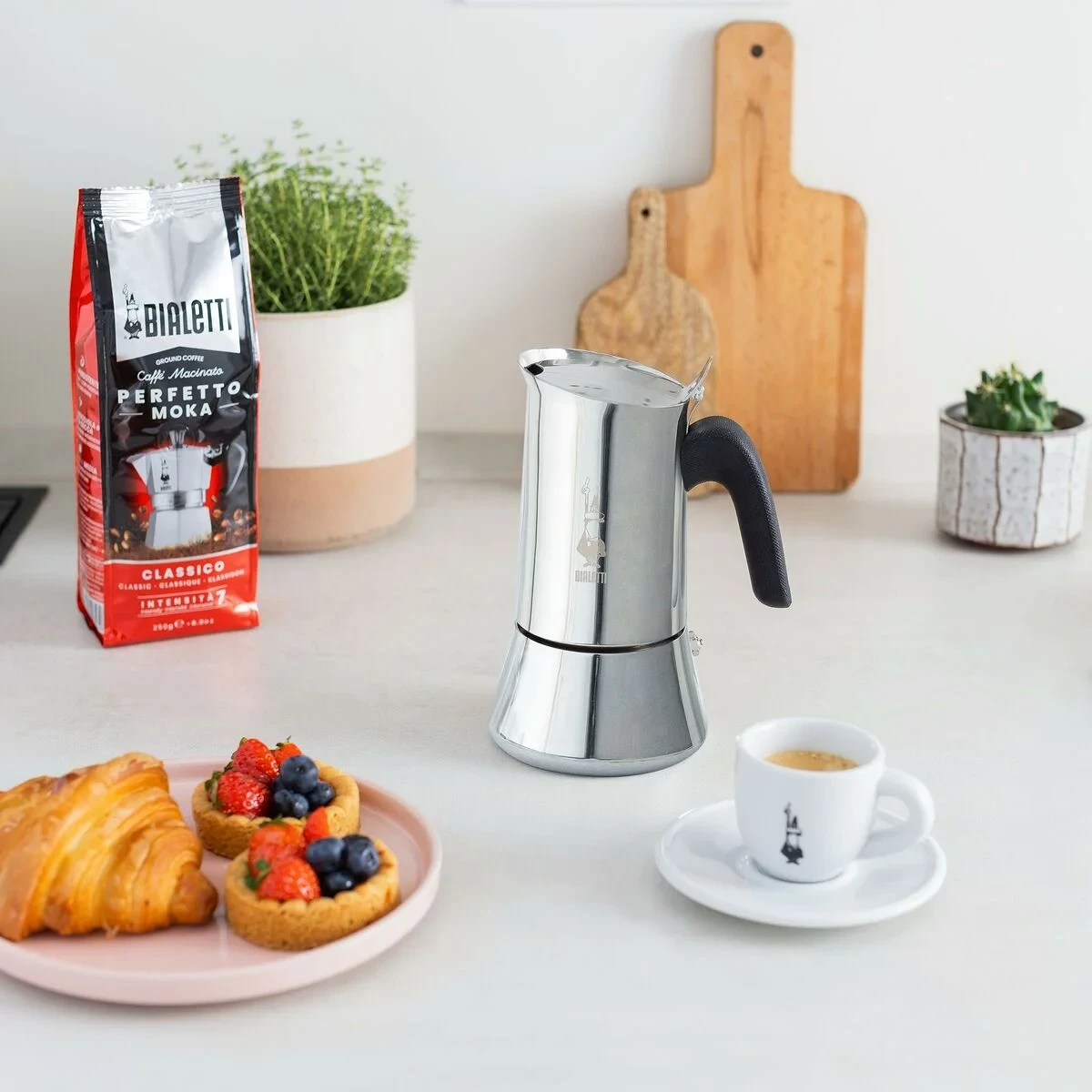 Cafetera Italiana Bialetti NEW VENUS Plateado Metal Acero Inoxidable