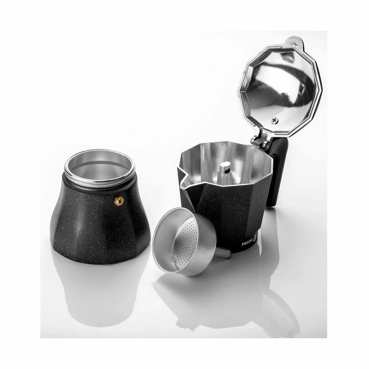 Cafetera Italiana Fagor TIRAMISU 3 Negro Aluminio