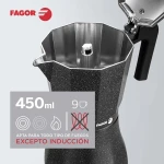 Cafetera Italiana Fagor TIRAMISU 9 Negro Aluminio