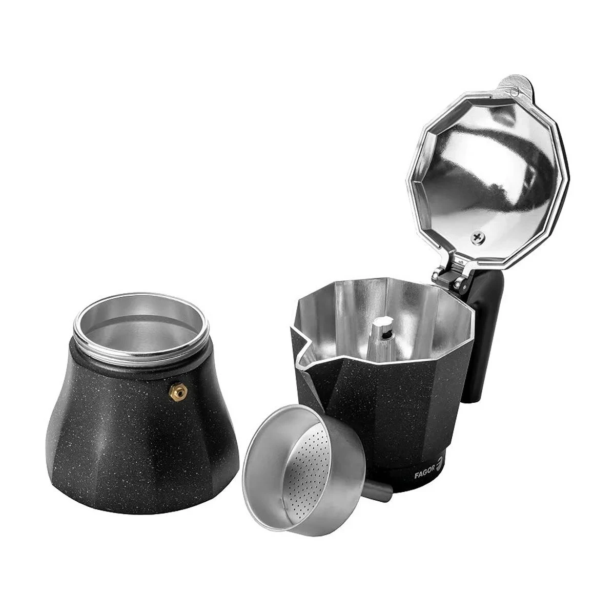 Cafetera Italiana Fagor TIRAMISU 9 Negro Aluminio