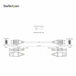 Cable USB Startech DP14VMM1F Negro 30 cm