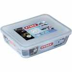 Recipiente Conservador de Alimentos Pyrex Blanco Transparente Rectangular 1,5 L