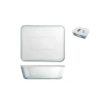 Recipiente Conservador de Alimentos Pyrex Blanco Negro Transparente Clear Rectangular