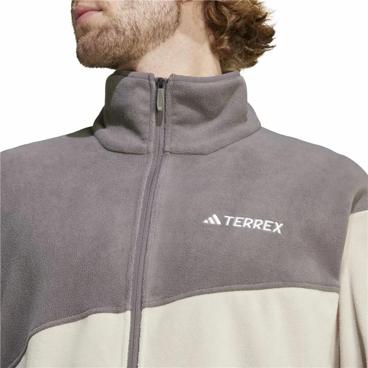 Forro Polar Adidas Terrex Multi Full Zip Fleece Beige Hombre