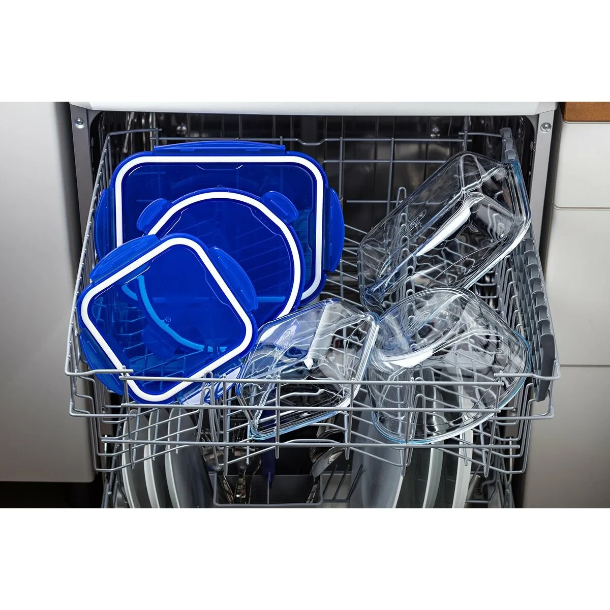 Recipiente Conservador de Alimentos Pyrex Azul Transparente 800 ml (2 Unidades)