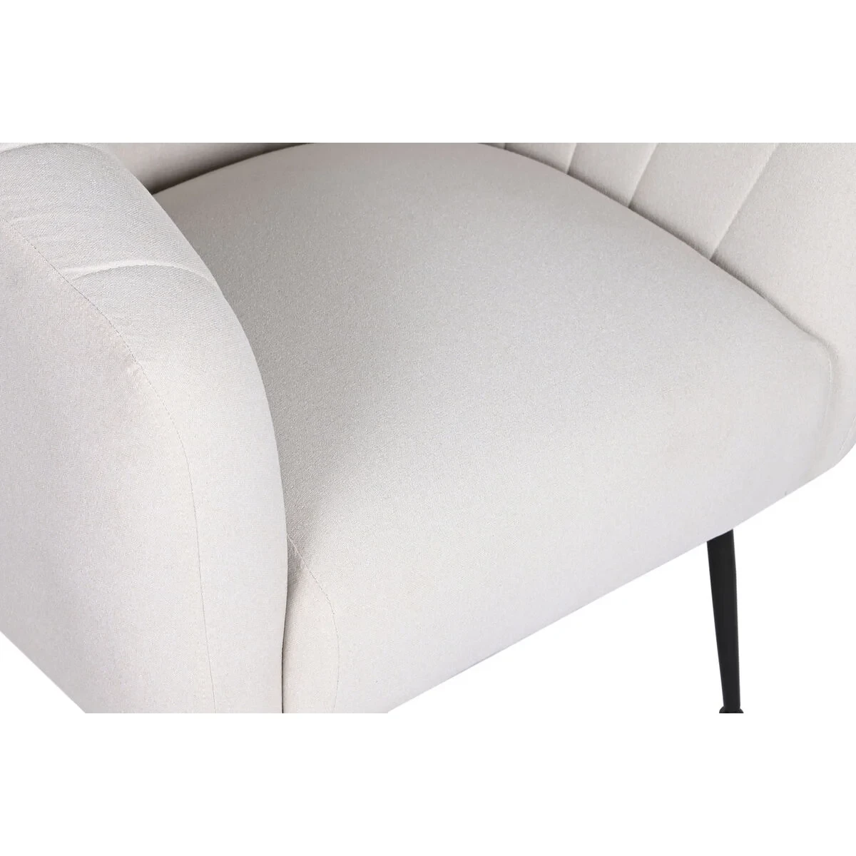 Sillón DKD Home Decor Negro Beige Dorado Espuma Madera Metal 81 x 75 x 73 cm