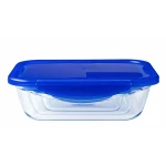 Recipiente Conservador de Alimentos Pyrex Azul Transparente Rectangular 800 ml