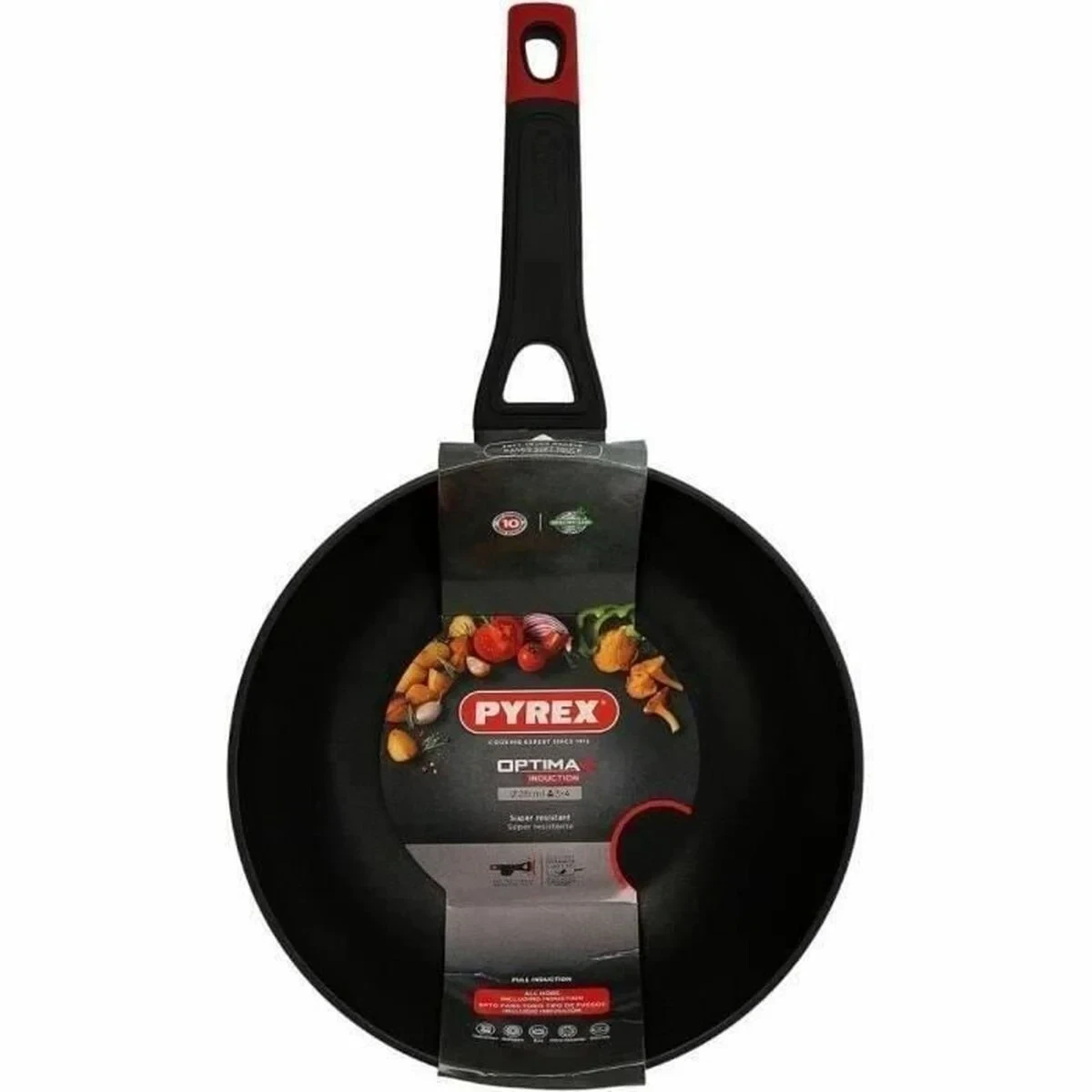 Sartén Wok Pyrex Negro Aluminio