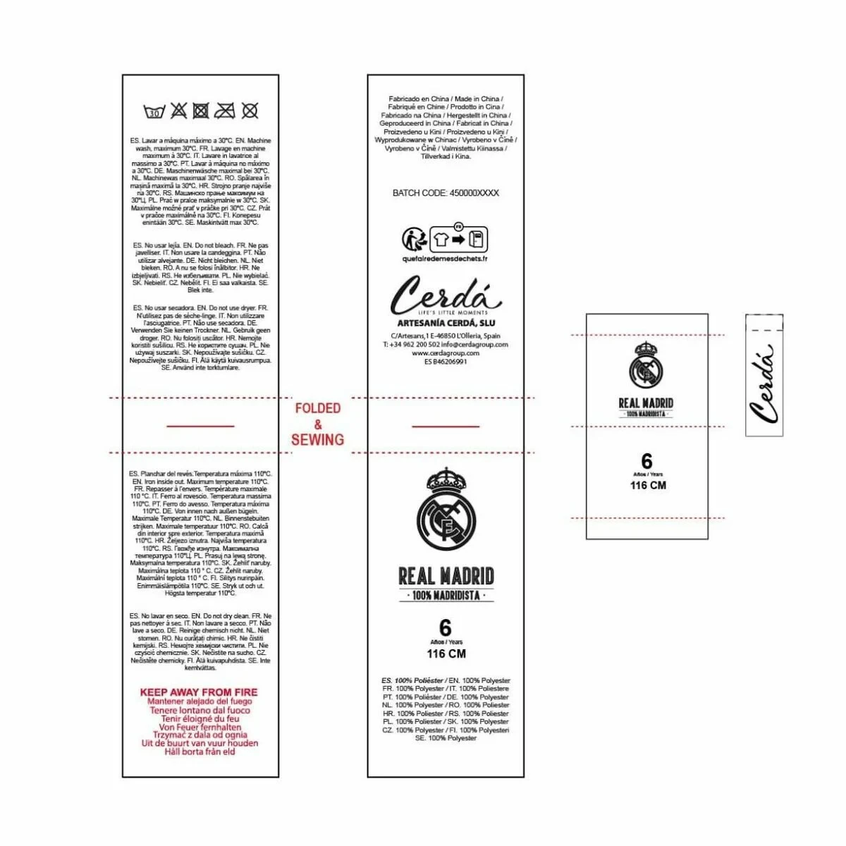 Batín Infantil Real Madrid C.F.