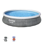 Bestway Piscina Hinchable Adulto Aro Ratan con Depurador 396x84 cm Jardin 57376