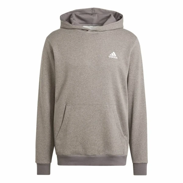 Sudadera con Capucha Hombre Adidas Seasonal Essentials Melange Hoodie Marrón Beige