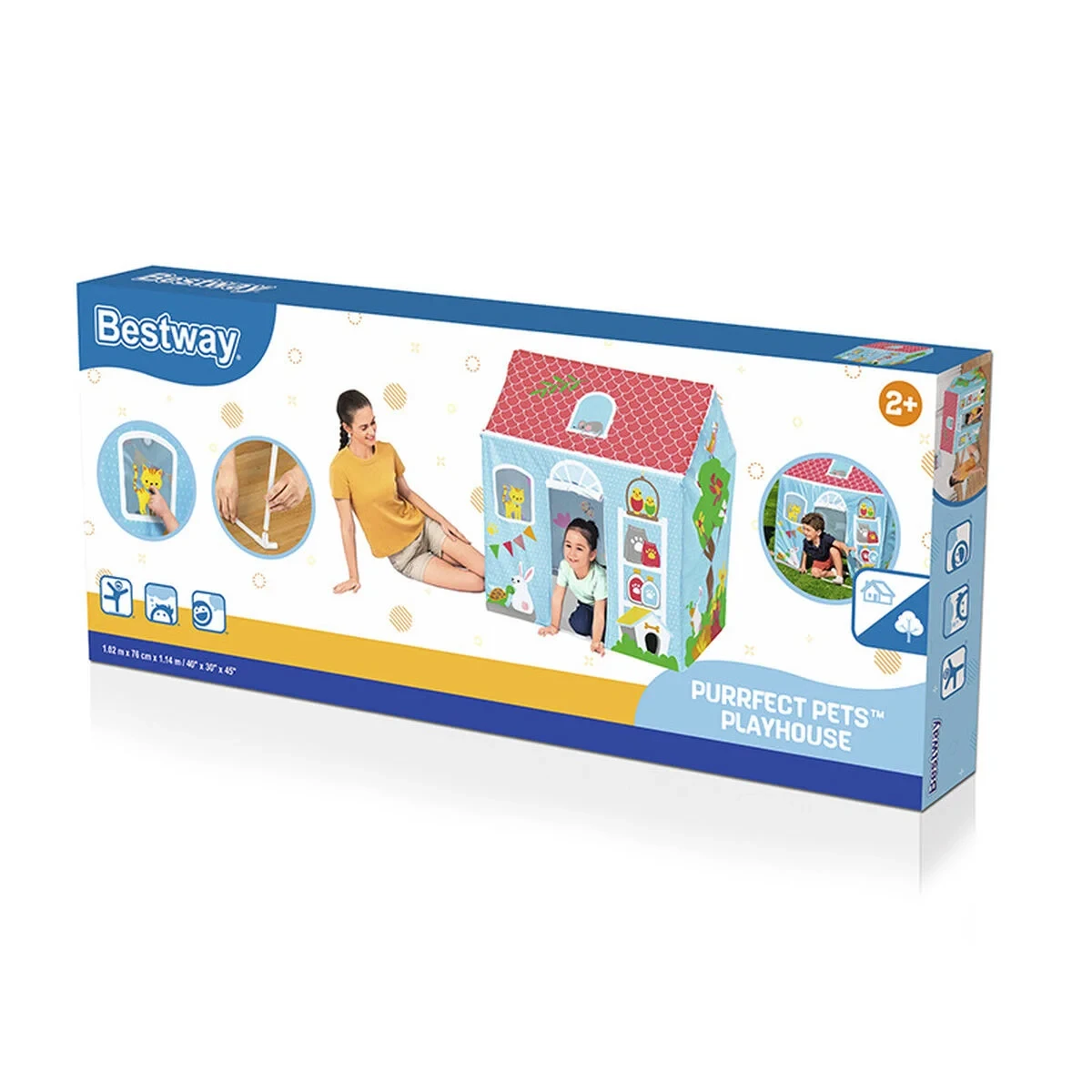 Bestway Cabaña para Jugar 102x76x114 cm +2 Años Interior y Jardin 52007