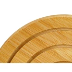 Salvamantel Kinvara Natural Bambú Redondo 19 x 1 x 19 cm (24 Unidades)