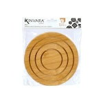 Salvamantel Kinvara Natural Bambú Redondo 19 x 1 x 19 cm (24 Unidades)