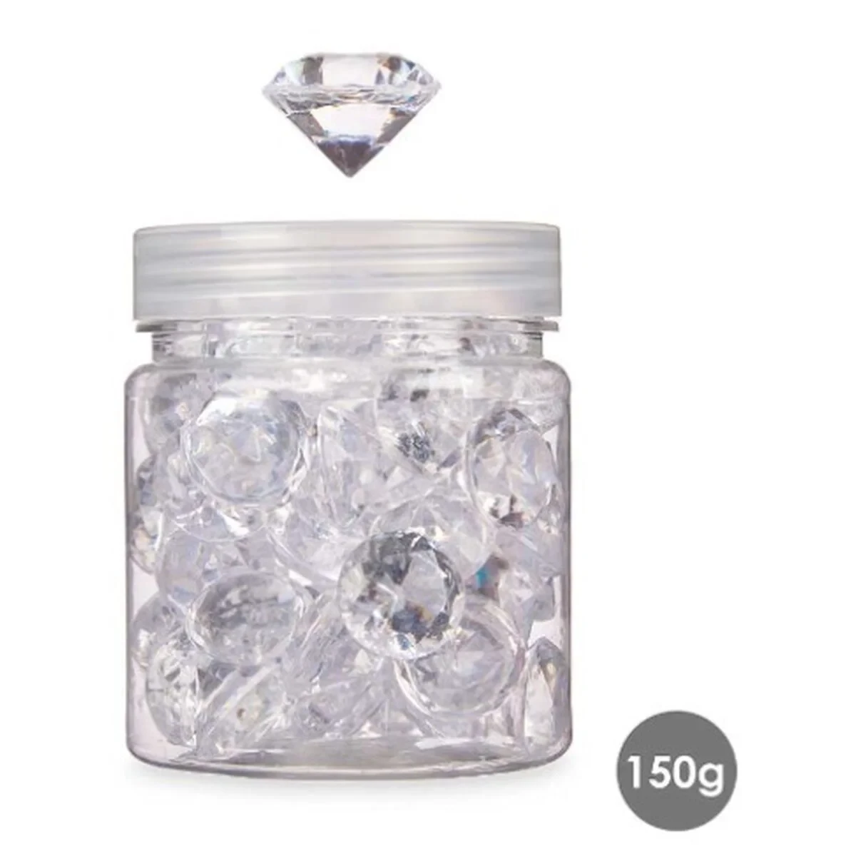 Piedras Decorativas Gift Decor Transparente 150 g Diamante (16 Unidades)