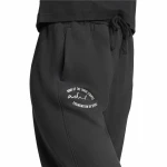 Pantalón Largo Deportivo Adidas Signature Graphic Print Fleece Loose Negro Mujer