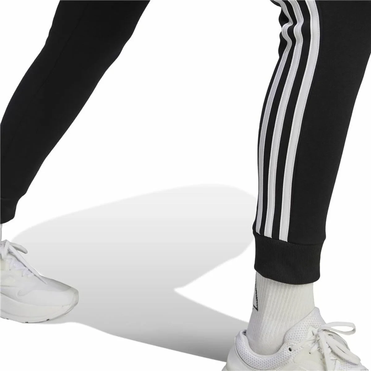 Pantalón Largo Deportivo Adidas 3S Fl C Pt Negro Mujer