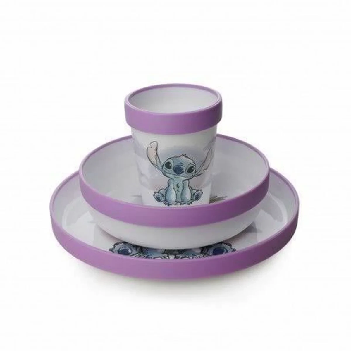 Set de Vajilla Disney Melamina 3 Piezas (2 Unidades)