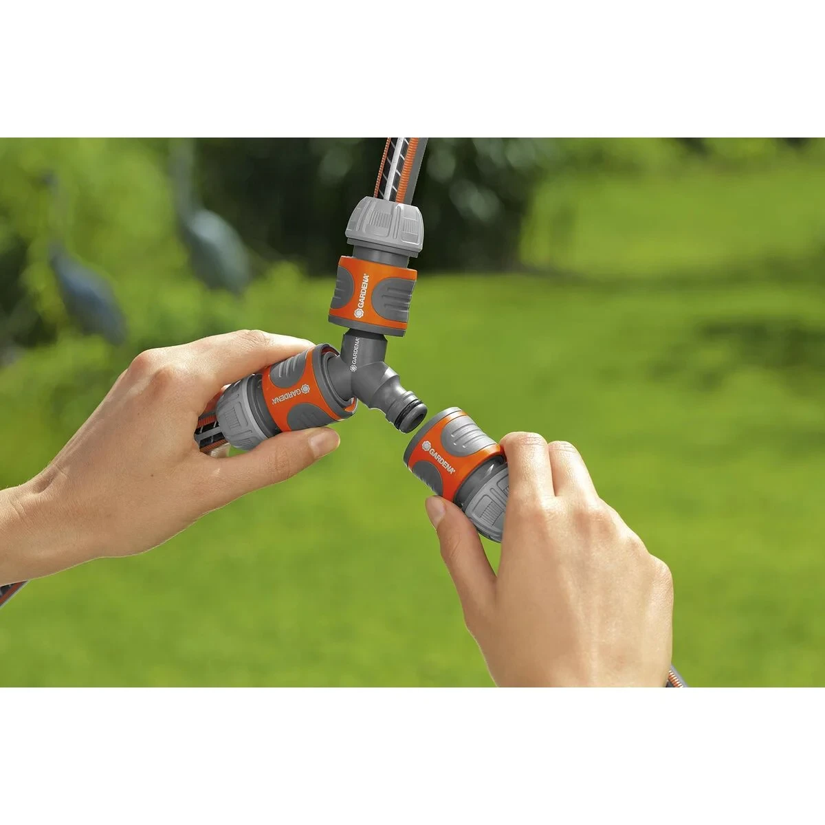 Conector de manguera Gardena 18287-20 Ø 15 mm 1/2" Triple Sistema de riego